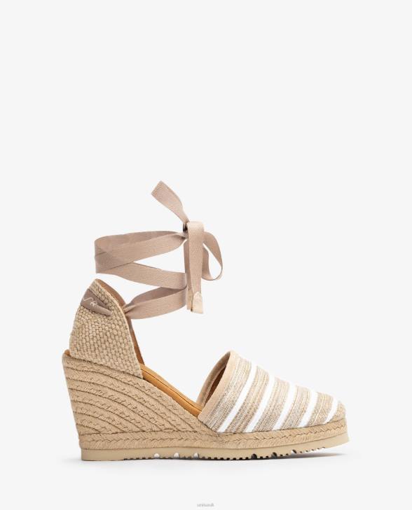 Women Unisa High heel espadrille made in jarapa fabric Brown0X8N719