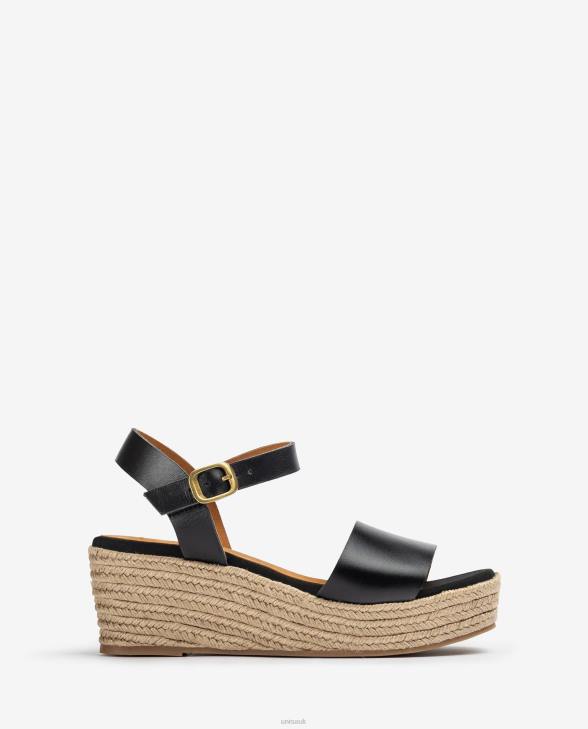 Women Unisa Jute block sandal Black0X8N330