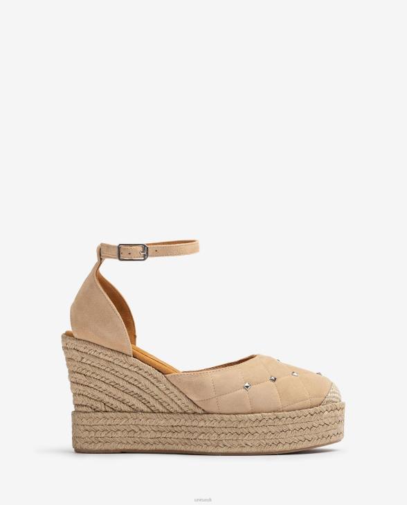 Women Unisa Quilted effect suede espadrille Beige0X8N754