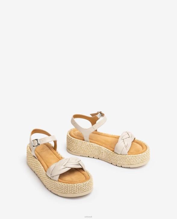 Women Unisa Sandal with a quilted braid on the front Fashion0X8N97