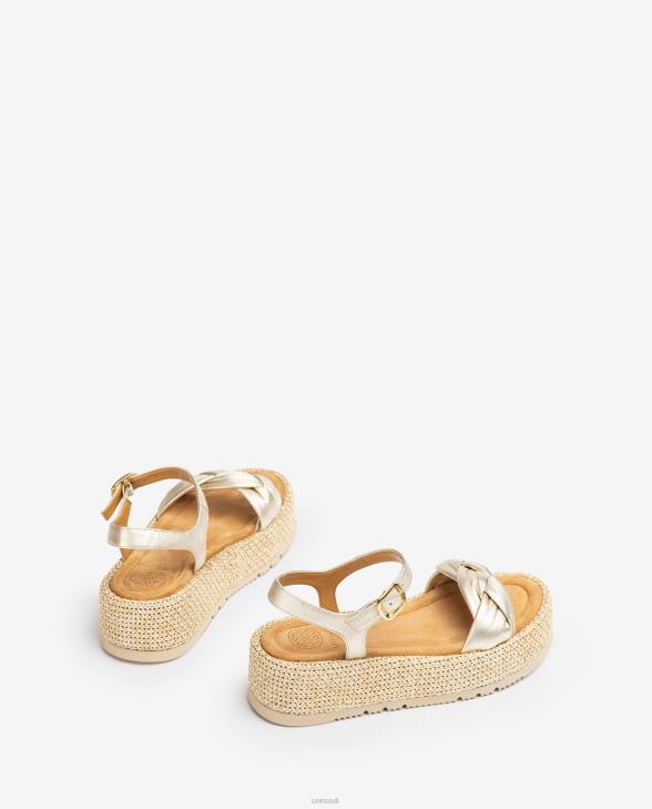 Women Unisa Sandal with a quilted braid on the front Graceful0X8N96