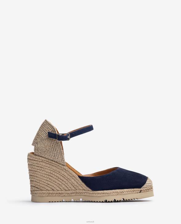 Women Unisa Suede espadrille with rubber sole Blue0X8N790