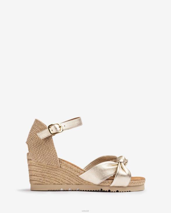 Women Unisa SuperLight D'Orsay ankle strap espadrille Gold0X8N782