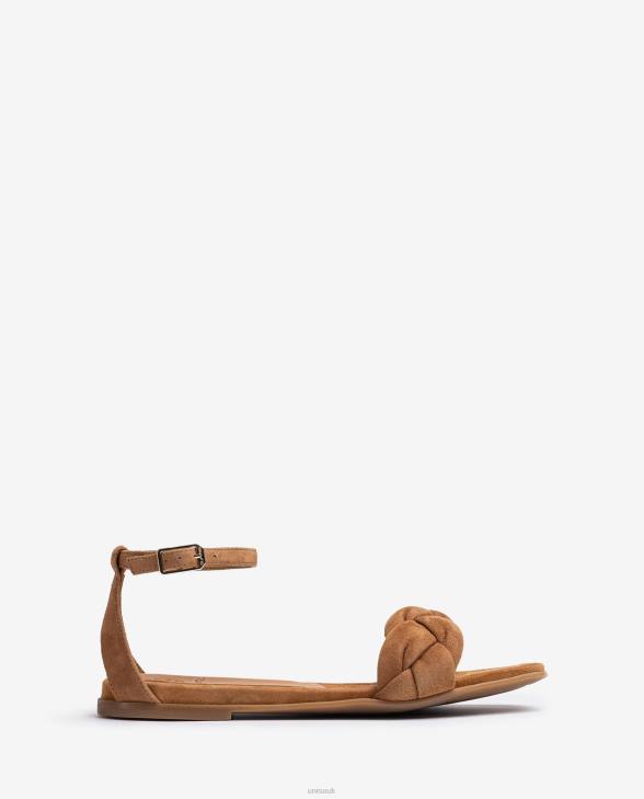 Women Unisa Sandal with a braided vamp Brown0X8N316