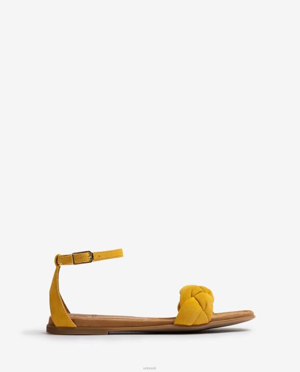 Women Unisa Sandal with a braided vamp Yellow0X8N315