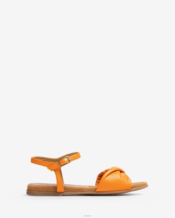 Women Unisa Sandal with a quilted vamp Orange0X8N78