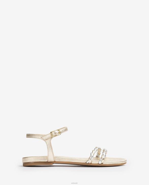 Women Unisa Sandal with spiral straps Gold0X8N42