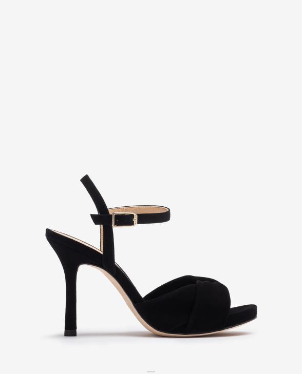 Women Unisa Crossover vamp high heel sandal Black0X8N289