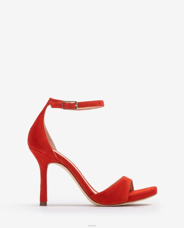 Women Unisa High heel suede sandal Red0X8N22