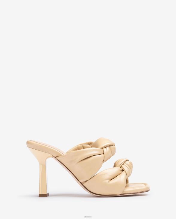 Women Unisa Leather sandals with knots Beige0X8N302