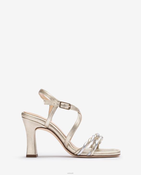 Women Unisa Metallic strappy sandal Gold0X8N259