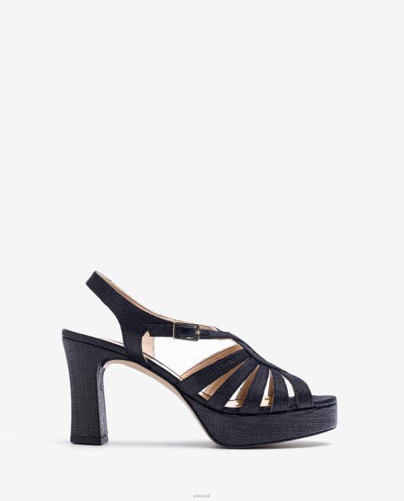 Women Unisa Sandal made in raffia Black0X8N1310