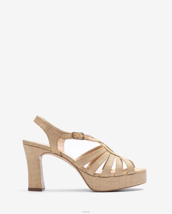 Women Unisa Sandal made in raffia Brown0X8N1311