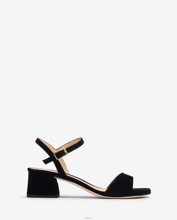 Women Unisa Sandal with a wide heel Black0X8N153