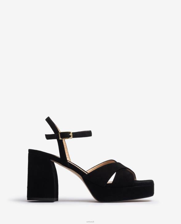 Women Unisa Sandal with a wide heel Black0X8N239