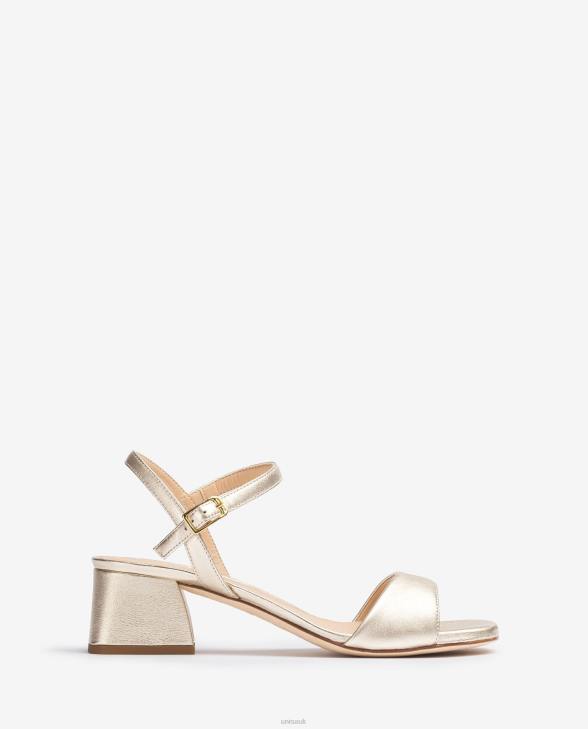 Women Unisa Sandal with a wide heel Gold0X8N37