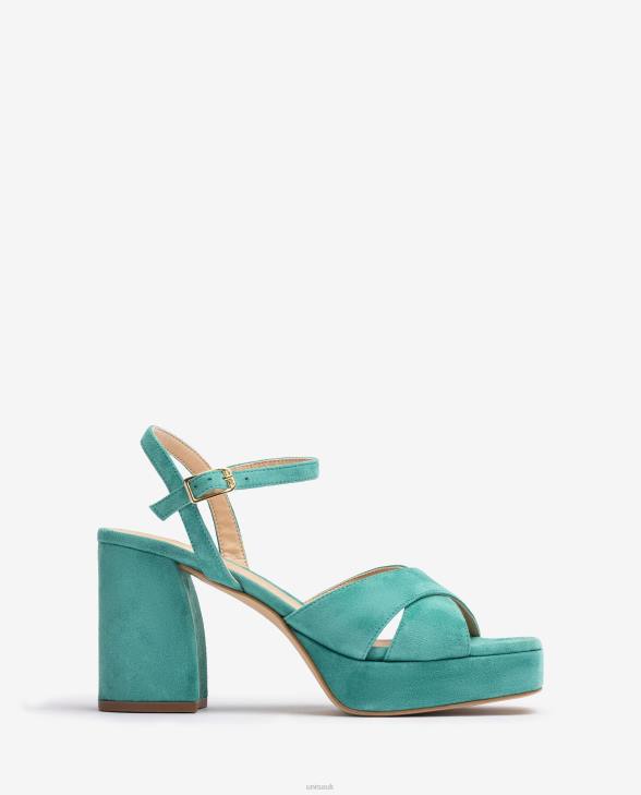 Women Unisa Sandal with a wide heel Green0X8N7