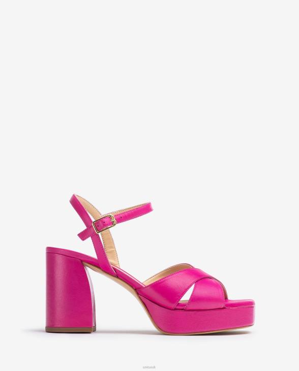 Women Unisa Sandal with a wide heel Pink0X8N82