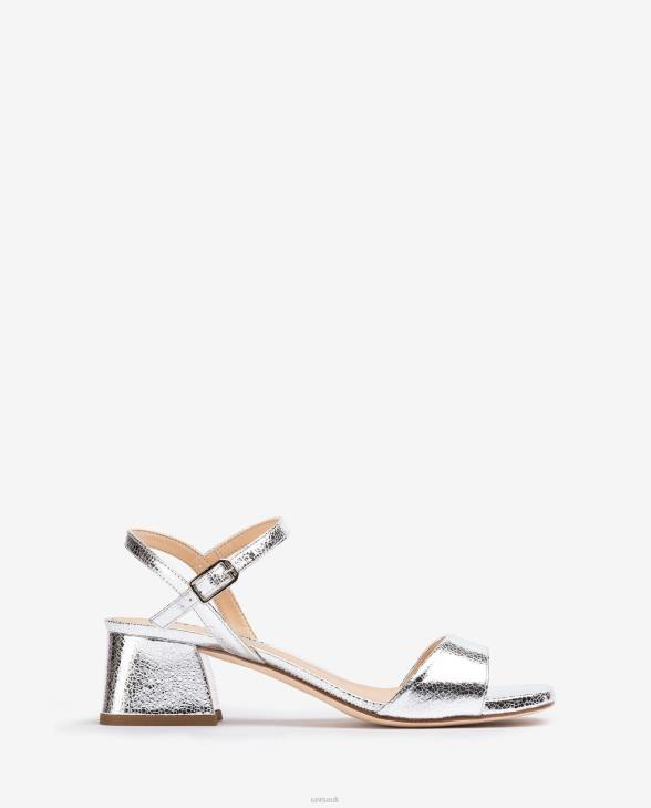 Women Unisa Sandal with a wide heel Silver0X8N151