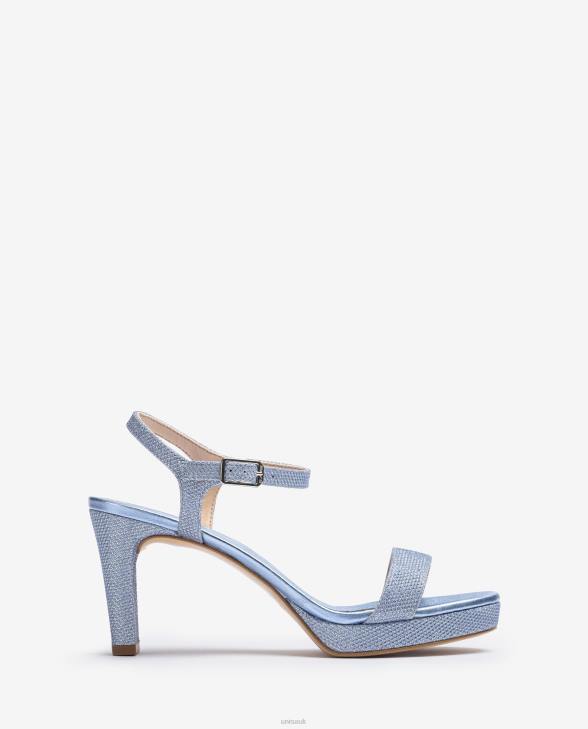 Women Unisa Shiny fabric sandal Blue0X8N272