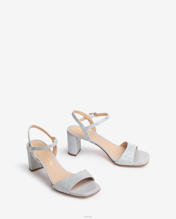 Women Unisa Square toe sandals Silver0X8N395