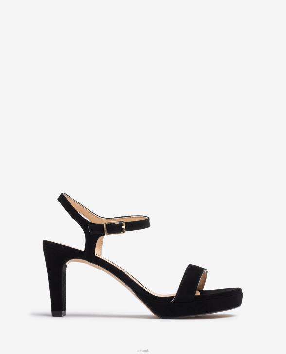 Women Unisa Suede sandal Black0X8N275