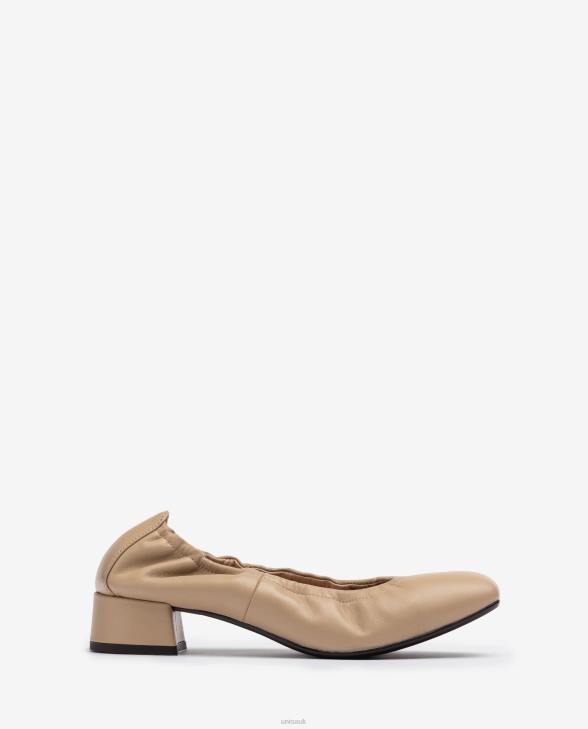 Women Unisa Shoe with puckered trim Beige0X8N1296