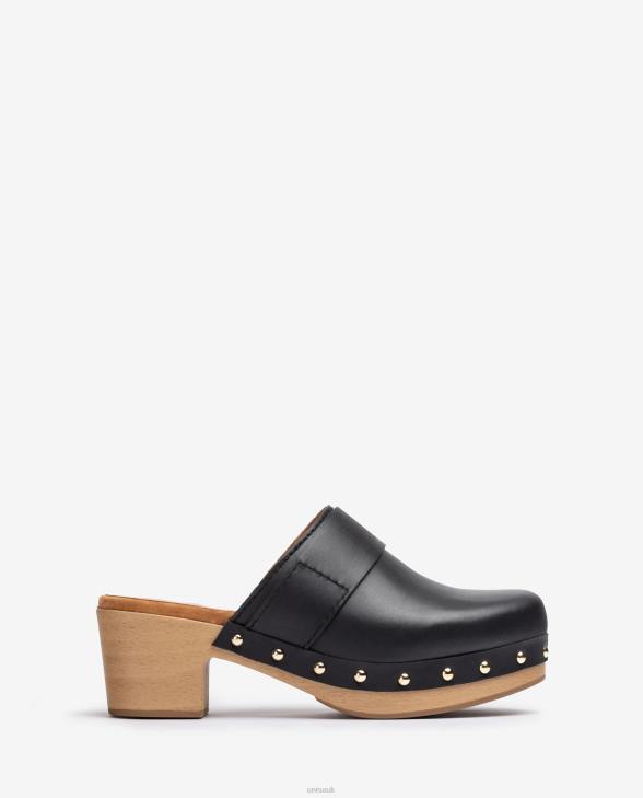 Women Unisa Clog made in leather Black0X8N806