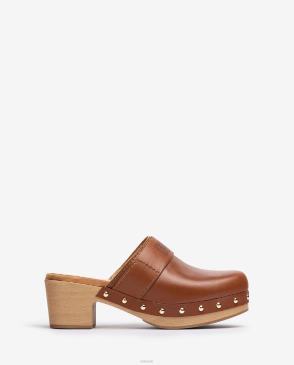 Women Unisa Clog made in leather Brown0X8N807
