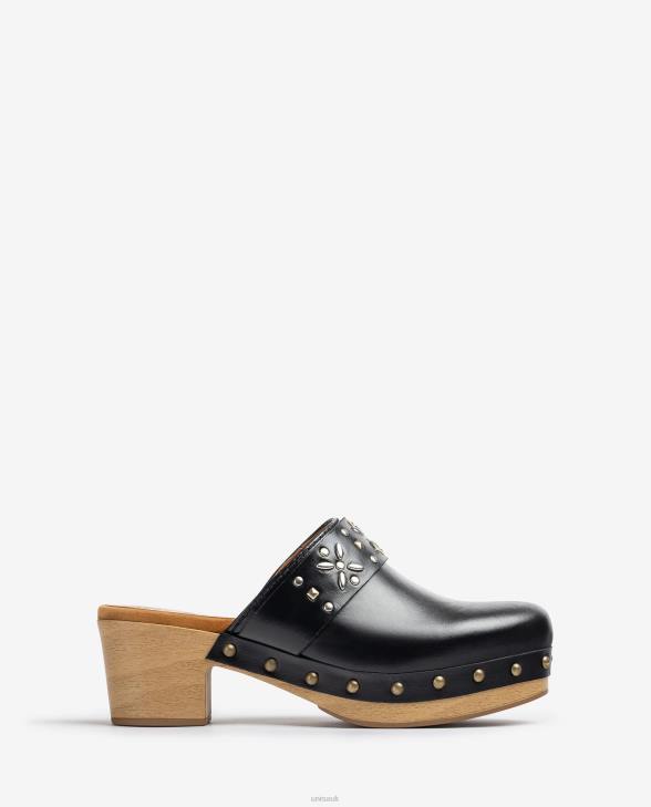 Women Unisa Mule with studs Black0X8N821