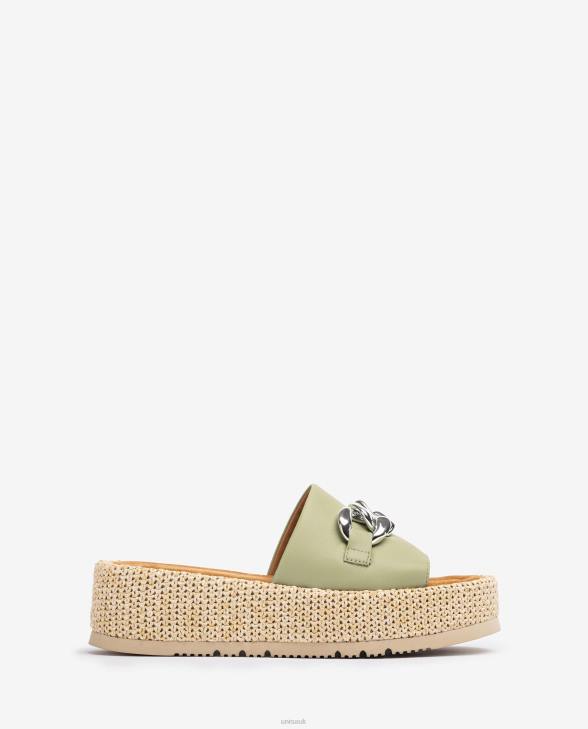 Women Unisa Sandal with a chain on the vamp Green0X8N800