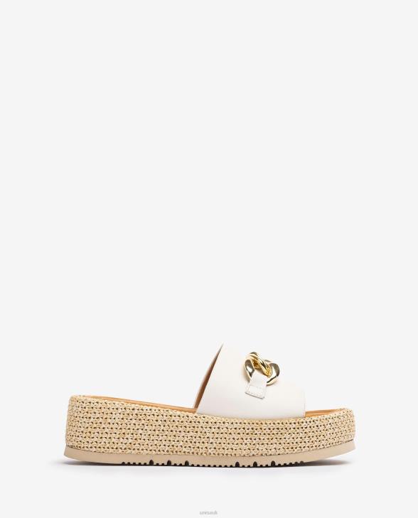 Women Unisa Sandal with a chain on the vamp White0X8N801