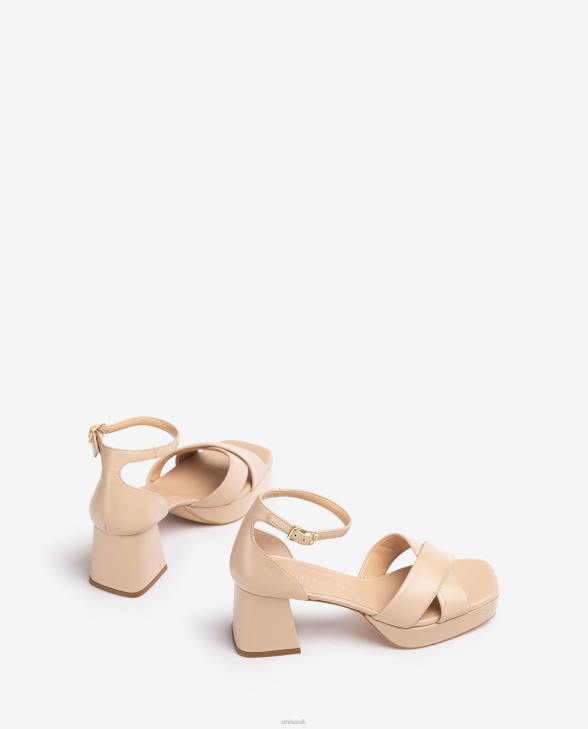 Women Unisa Sandal with a heel and platform Beige0X8N219