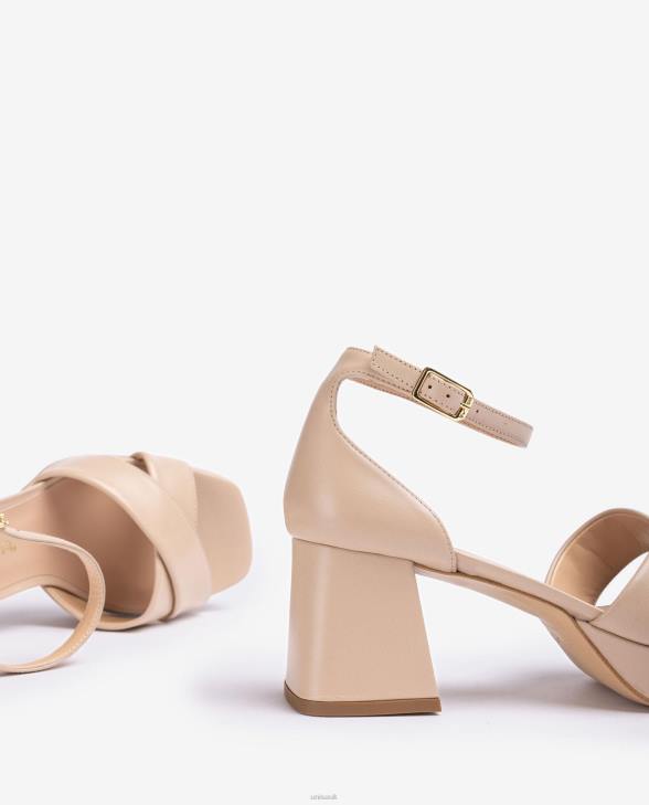 Women Unisa Sandal with a heel and platform Beige0X8N219