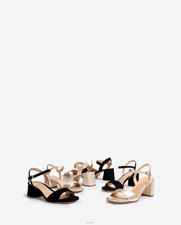 Women Unisa Sandal with a heel and platform Black0X8N215