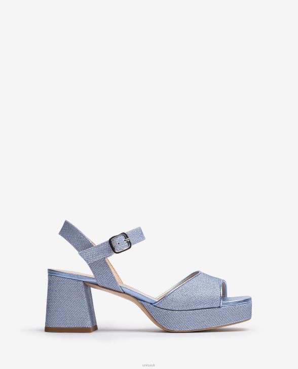 Women Unisa Sandal with a heel and platform Blue0X8N211