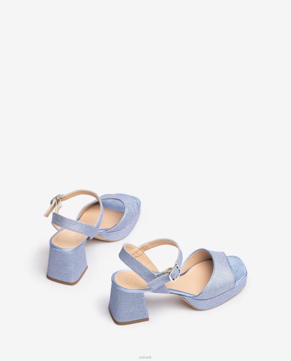 Women Unisa Sandal with a heel and platform Blue0X8N211