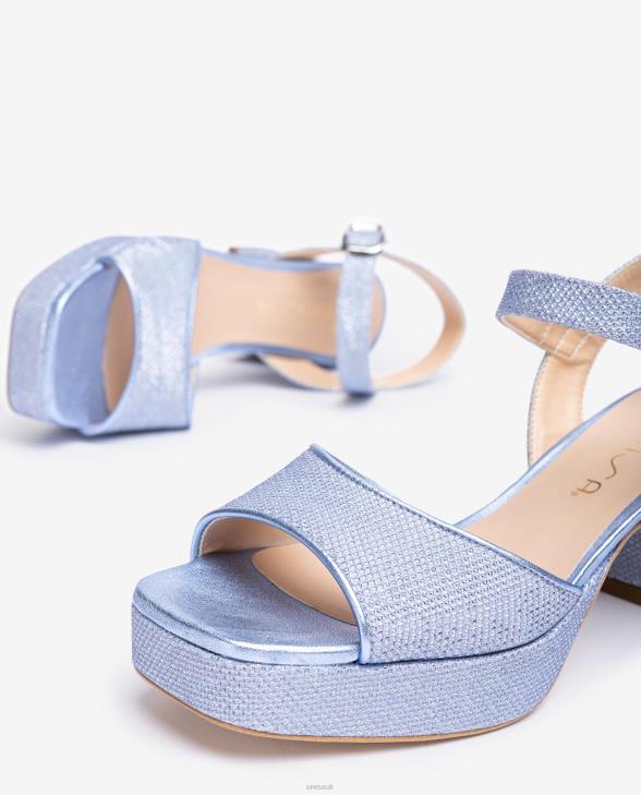 Women Unisa Sandal with a heel and platform Blue0X8N211