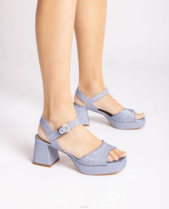 Women Unisa Sandal with a heel and platform Blue0X8N211