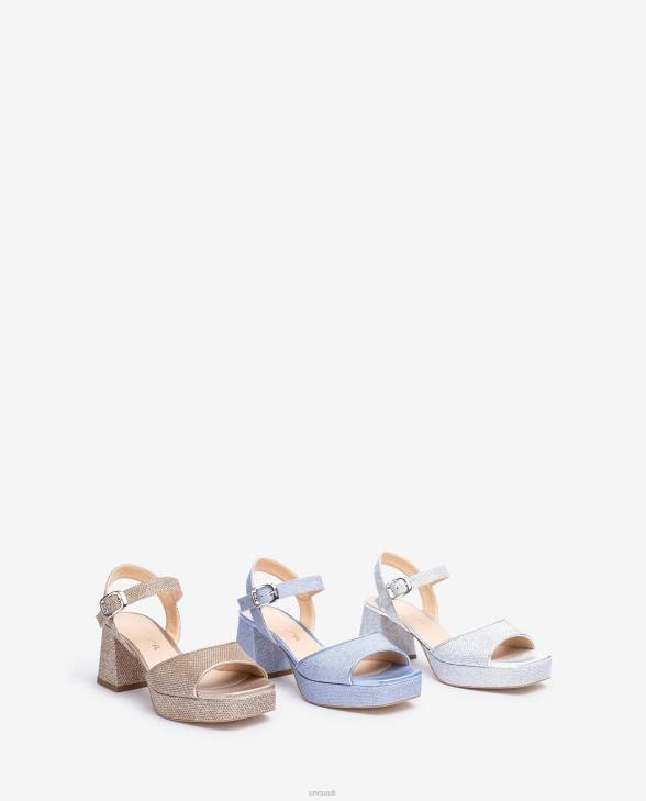 Women Unisa Sandal with a heel and platform Blue0X8N211