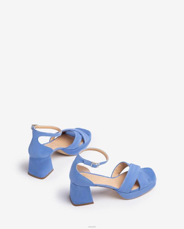 Women Unisa Sandal with a heel and platform Blue0X8N218