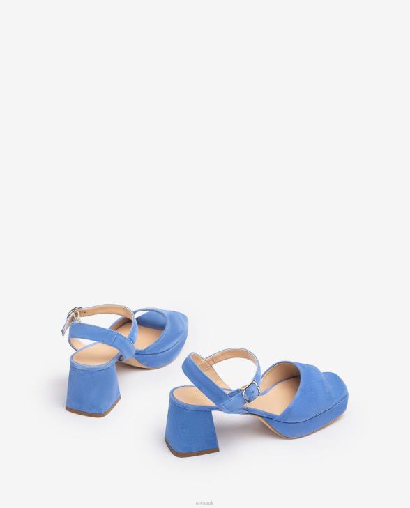 Women Unisa Sandal with a heel and platform Blue0X8N68