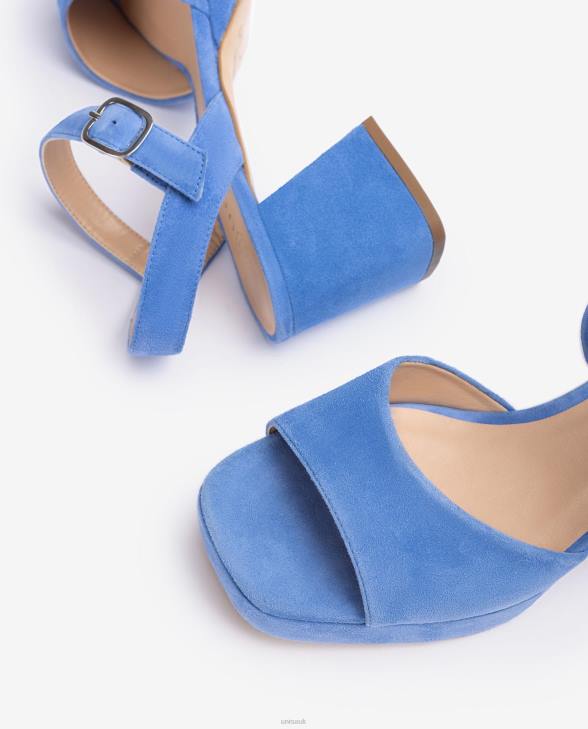 Women Unisa Sandal with a heel and platform Blue0X8N68