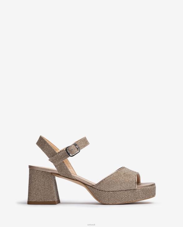 Women Unisa Sandal with a heel and platform Bronze0X8N212