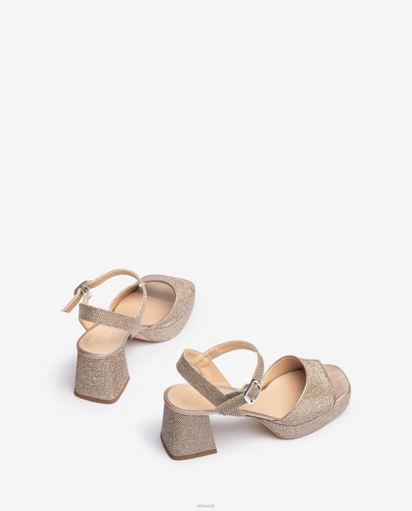 Women Unisa Sandal with a heel and platform Bronze0X8N212