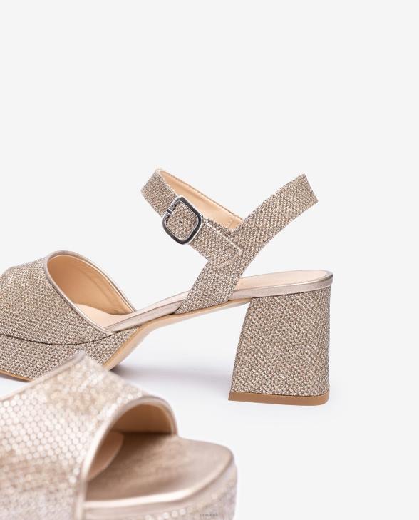 Women Unisa Sandal with a heel and platform Bronze0X8N212