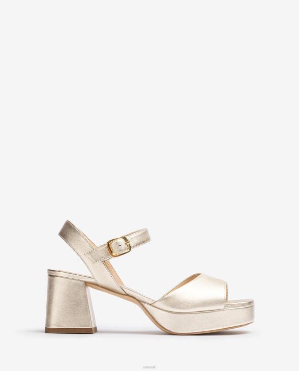 Women Unisa Sandal with a heel and platform Gold0X8N216