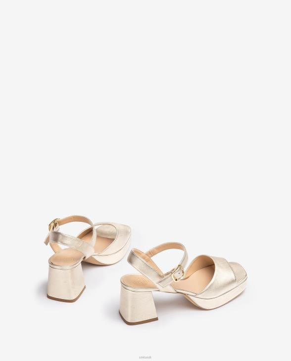 Women Unisa Sandal with a heel and platform Gold0X8N216