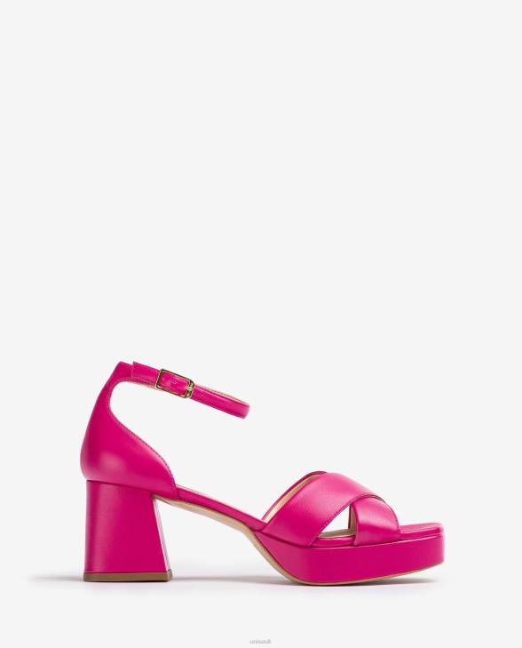 Women Unisa Sandal with a heel and platform Pink0X8N81