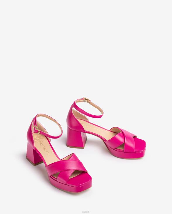 Women Unisa Sandal with a heel and platform Pink0X8N81